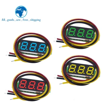 0,28 cm 2 3 žice žice U 2,5-40 U Mini Digitalni voltmetar Tester napona M Crveno/plava/žuta/zelena led zaslon metar