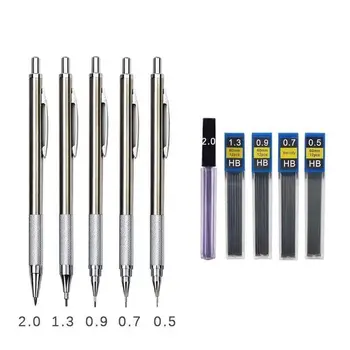 0.3/0.5/0.7/0.9/1.3/2.0 mm Metalni mehanička olovka za crtanje, automatsko biranje olovke HB s грифелями, uredski školski pribor, kancelarijski pribor