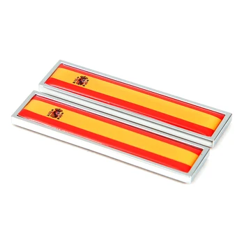 1 Par metalnih auto naljepnice s Nacionalnom zastavom Španjolske, Автостайлинг, Pribor za motocikle, oznaka, oznaka, amblema, auto naljepnice