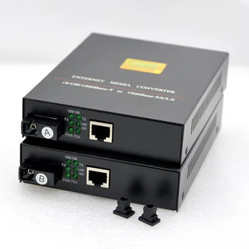 1 par NOVIH 4100AB Optičkih Медиаконвертеров Ethernet 20 km od 1310 nm/1550 nm Gigabit Однорежимный Fiber-optic Transceiver Poseban