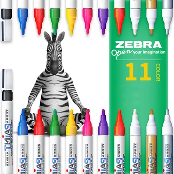 10 kom., olovka za crtanje boje zebra, olovka za crtanje guma MOP-200M, marker, ručka Ne blijedi bez blijeđenje boje, vodootporne plava olovka za grafita