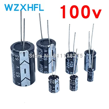 100 Aluminijski elektrolitski kondenzator 1 μf 2,2 UF 3,3 UF 4,7 UF 10 ΜF 22 UF 33 UF 47 ΜF 100 ΜF 220 UF 470 ΜF 1000 UF