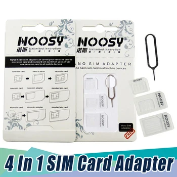 1000 kompleta dobro count 4в1 Noosy Nano Sim karticu Adapter + Micro Sim karticu adapter + Standardni adapter za SIM karticu Za Telefon