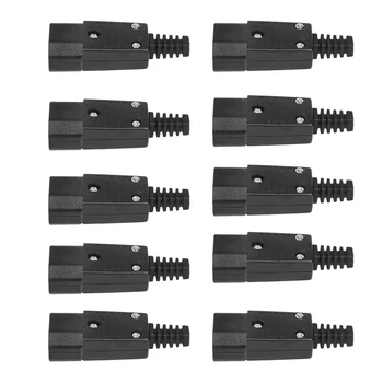 10ШТ Utikač kabela prilagodnika izmjeničnog napona IEC 320 C14, melodičan priključak 3Pin Male