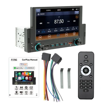 1Din 6,2 inčni ekran CarPlay Android Uređaj Auto stereo Bluetooth MP5 player 2USB FM prijemnik audio glavna jedinica A