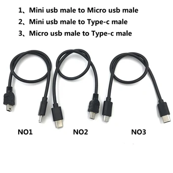 1pc Plug Micro USB na Mini USB Штекерному Adapter za Kabel-pretvarač Isključite Kabel za prijenos podataka USB C NA Micro USB Kabel, Micro usb
