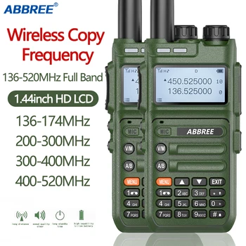 2 komada ABBREE AR-F5 Bežični Frekvencija Kopija 10 W Prijenosni prijenosni radio 136-520 Mhz Cijeli Raspon Frekvencija Skeniranja Radio Veliki LCD zaslon dugog dometa Radio