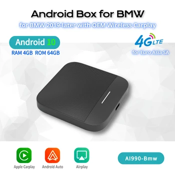 2023 Ai Box Posebno za BMW 2019-novija verzija s podrškom za OEM Wireless Carplay 4G LTE Android 10 SIM / TF kartica