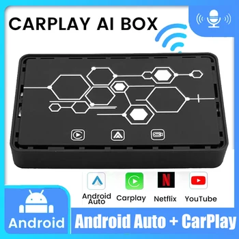2023 Bežični Carplay Android Auto 4 u 1 ac Adapter za Auto kutije Ugrađene YouTube, Netflix Bežično Zrcaljenje i USB Play GPS Podrška Waze