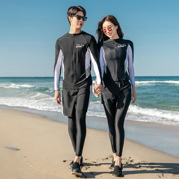 2023 Novi kupaći kostimi za parove, modni Crno-Bijelo, s blokiranjem boje, pokazujući trbuh, tanka konzervativni odijelo za ronjenje, kupanje za surfanje