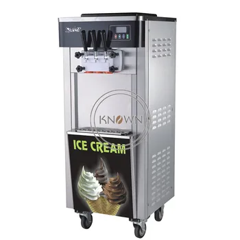 2023 Popularna stroj za proizvodnju soft sladoleda, 3 ukusa, 20-30 l/h, komercijalni strojevi za proizvodnju sladoleda od nehrđajućeg čelika