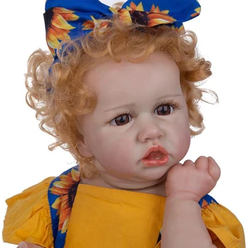 23-Inčni potpuno silikonska lutka-Реборн, mekana na dodir, ručni rad, nova koža s 3D slike za djevojčice, dječje modne pokloni za rođendan