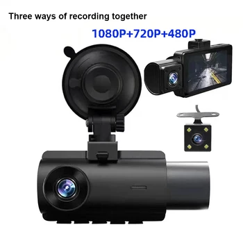 3 Kamere Za Vozila 1080P Dash Cam Auto video rekorder video rekorder GPS WiFi 24h HD Night Vision Parking Monitor Automatski Zapisivanja Podataka
