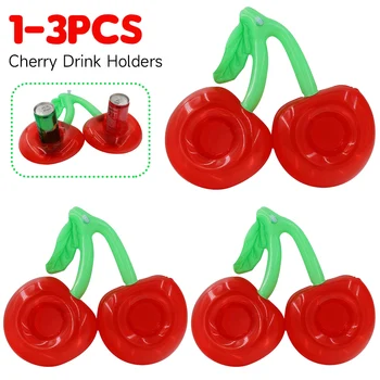 3 kom. crvene držači za piće u obliku trešnje, Pribor za bazen za odrasle, dual dječji bazen, plutajući