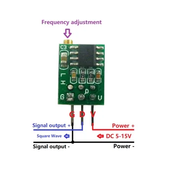 3 PREDMETA, signala Generatora s promjenjivom frekvencijom od 1 Hz do 6 khz, Modul Generator Pravokutnih valova NE555, Zamjena LM358 CD4017 DDS AD9850
