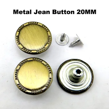 30 kom., prsten od brončanog TON, gumb za traperice, 20 mm, komad nakita za odjeće, gumbi za hlače, pogodan za MJB-461