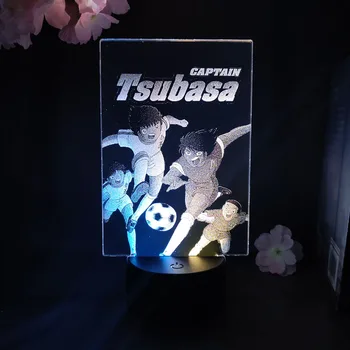 3D lampa sa likom kapetana Цубасы, dvije stil, novo, ukrasni noćno svjetlo za spavaće sobe, dar za ljubitelje anime, nogometni treneri