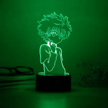 3D noćno svjetlo s karakterom anime, lovac na puno radno vrijeme, KILLUA ZAOLDYECK, USB lampe, poklon za rođendan, Božićni poklon, poklon za Novu Godinu