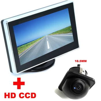 4,3-inčni LCD-video snimač za vozila, Sklopivi monitor, Kamera noćni backup, 2 u 1, Sustav automatske pomoći prilikom parkiranja, CCD-stražnja kamera