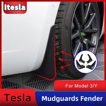 4 kom./compl. Zaliske Za Tesla Model 3 Y 2017-2021 2022 2023 Zaliske Blatobran Prednji Stražnji Kotač Zaštitni Lim