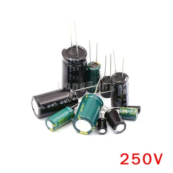 50 kom 250V10uF 10 μf 250 U Zalijepljena aluminijski elektrolitski kondenzator