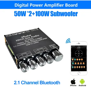 50 W * 2 + 100 W subwoofer 2,1-kanalni Bluetooth audio Digitalni modul Pojačala Snage s aplikacijom