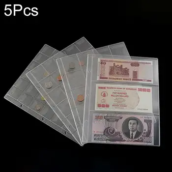 5pcs 3 Džepa Stranice Album za Papirnati novac Marke Utor Za Zaštitu Pohranu novčanica