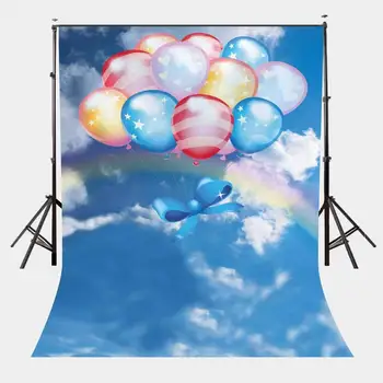 5x7 metara Šarene Pozadine s plutajuće balonima, Sedam prelijevaju Boje pozadine slike za bebe, mala Djeca