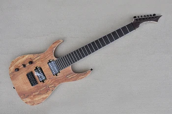 7-струнная električna gitara za ljevaka s crnim okovima, vrat od ružinog drveta, Pružiti personaliziranu uslugu