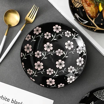 8-inčni подглазурная keramičke posuđe ručno oslikane u japanskom stilu, restoran jela za dim-самов, okrugle ploče za domaće hrane