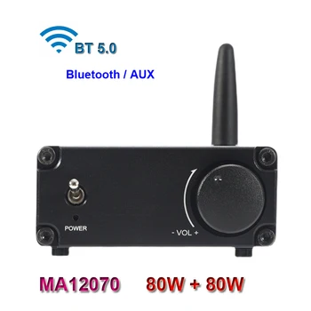 80 W + 80 W Infineon MA12070 digitalni audio pojačalo snage Bluetooth 5,0 Hi-Fi stereo klase D Aux pojačalo