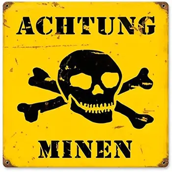 Achtung Minen Metalni Znakovi Vojne 12 