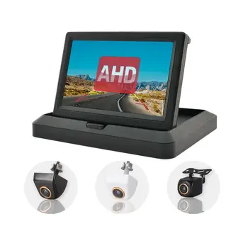 AHD 1080P Auto stražnja Kamera s 5-Inčnim Monitorom, Sklopivi Ekran 800*480, Парковочная Backup Sustav Vozila