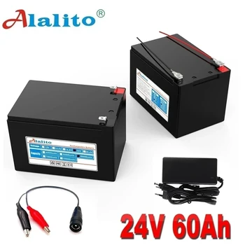 Alalito Baterija velikog Kapaciteta 6s4p 24V 60Ah 18650 Li-ion Baterija 25,2 V 60000mAh Biciklistička Moped Uređaja Baterija