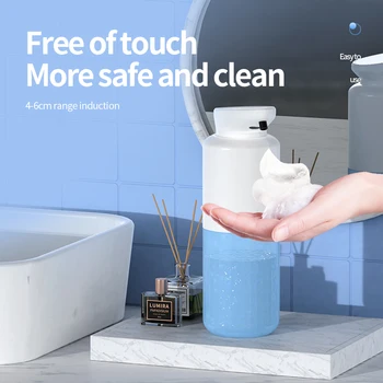 Automatski dozator sapuna za pjenjenje volumena 350 ml, Beskontaktni inteligentni senzor, USB punjenje, Dezinfekcijsko sredstvo za pranje ruku za kuhinje, restorana, Kupaonica