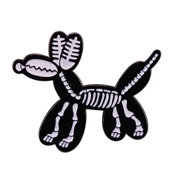 Balon, Pas Kosti, Skelet životinja, эмалевая broš-pin, nakit na Noć vještica