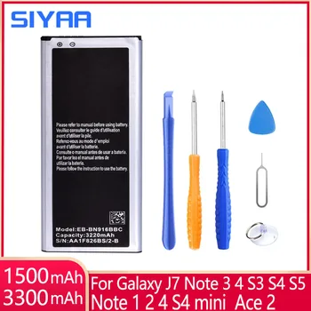 Baterija SIYAA Za Samsung Galaxy S3 S4 Mini S5 J7 Ace 2 Note 1 2 3 4 SM-J7109 N900 N9100 i9300 I9500 G900S N7100 GT-N7000 i9192