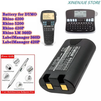 Baterija za prijenosni pisač S0895840, W002856 za DYMO R5200, LM360D, LM420P, Rhino 420P, Rhino 5200, Rhino 4200, LabelManager 360D, 420P