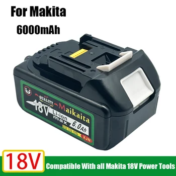 Baterije za električni alat Makita 18V baterija baterija baterija baterija Baterija 6000 mah sa led litij-ionske Zamjene LXT BL1860B BL1860 BL1850