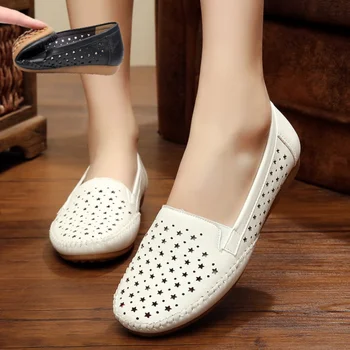 BCEBYL 2023, ljetna nova modna obuća za hranjenje s okruglim vrhom, ženske нескользящие sandale mekani potplat, prozračna casual cipele i ravnim cipelama