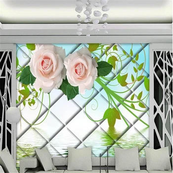 beibehang papel de parede prilagođenu pozadinu velika freska 3D stereo imitacija meko pakiranje ротанговый TV pozadina desktop