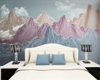 beibehang Pozadinu na red pozadina za dnevni boravak moderan minimalistički apstraktni geometrijski planinski krajolik dekorativna pozadina zida