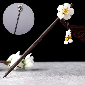 Berba štapići za kosu u kineskom stilu, drveni štapići za jelo, cvjetni bobby pin za kosu, ženske kristalno kopče za kosu, Nakit i Pribor, Pokloni