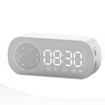 Bežični Bluetooth zvučnik Sat radio Dual alarm Podržava TF kartice Zvučna ploča digitalna budilica za dom i ured