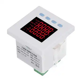 Bijela 3-Fazni Multifunkcionalni Mjerač Snage 9600 b/s Izuzetno LCD brojač električne Energije ABS AC220V