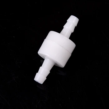 Bijela 6 mm plastični jednostrani ugrađeni nepovratni ventil za Gorivo, plin, Tekuća voda visoke kvalitete 1 kom.