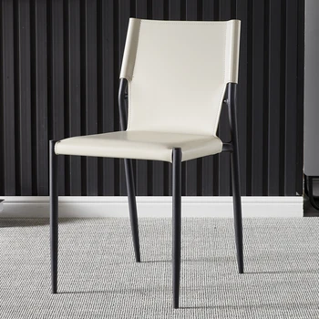 Blagovaona Stolice Home Talijanski minimalistički Skandinavski Kožni stolac s sedlo, Moderna naslon Stolice za restoran, Hotel, Easy Luksuzni Namještaj