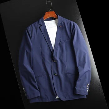 Blazers, muške casual tanka monotono gornja odjeća, proljeće-ljetna odjeća, однобортный poslovno odijelo sa dugim rukavima, jakna