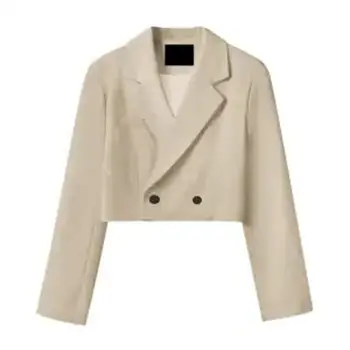 Blazers za žene, moderan svakodnevno kaput s dugim rukavima, korejski ured ženski двубортный elegantan univerzalna ženska odjeća укороченная