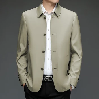 Branded muška odjeća, svakodnevne slobodne jakne, nova moda, отложной ovratnik, однобортная poslovna klasična muška odjeća i kaput